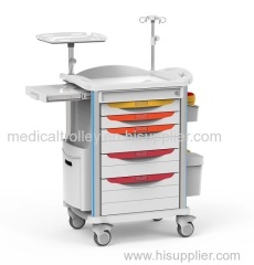 Hospital Emergency Cart with Lockable Compartments
