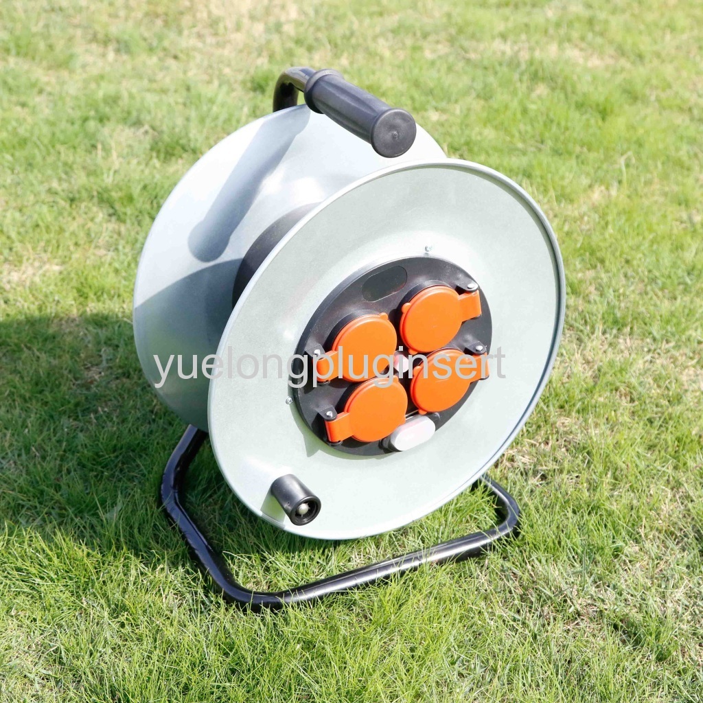 Outdoor Use Extension Cord Storage Reel with 4 Outlet Cable reel