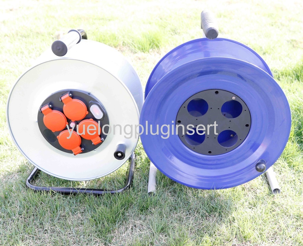 4 Grounded Outlets Cable Storage Reel Waterproof