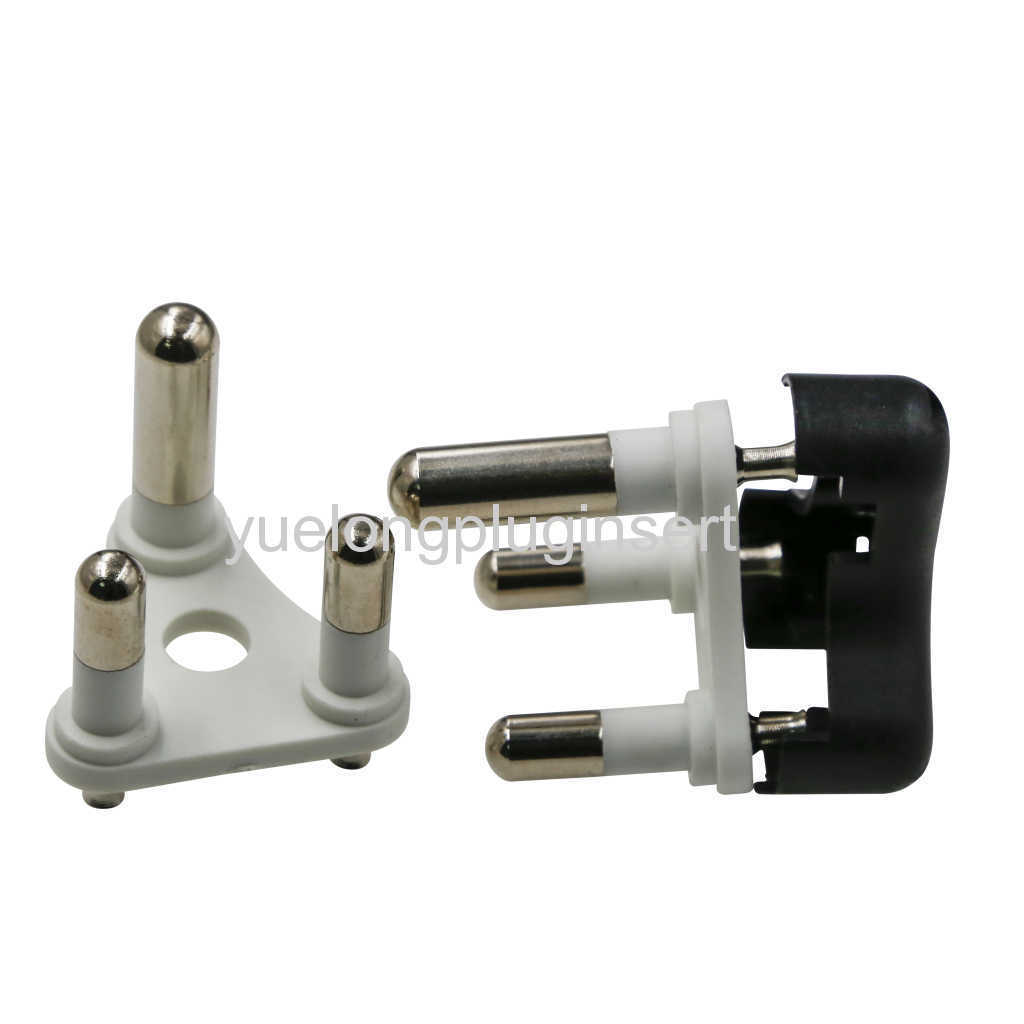 South Africa Plug Insert with Cover Solid Pins