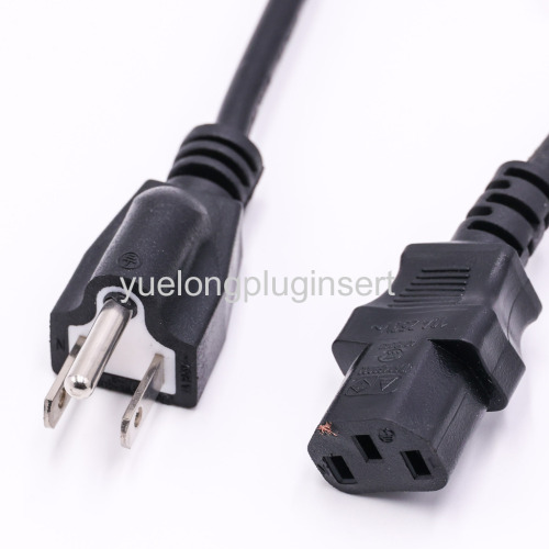 NEMA Power Cable USA Plug to IEC C13 Socket