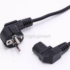 UK BSI Approved Plug to Angle IEC C13 Power Cable