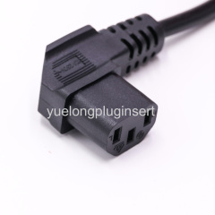 UK BSI Approved Plug to Angle IEC C13 Power Cable