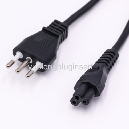 Italy IMQ Plug to IEC C5 Socket Power Cable
