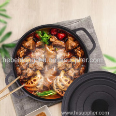 wholesale Non-stick Stockpot Black round European bread pan cast iron casserole 28/32/40cm deepened large Dutch oven