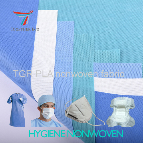 wholesale disposable medical blue SMS SMMS Non woven surgical gown material SSS SSSS PLA spunbond nonwovens fabric roll