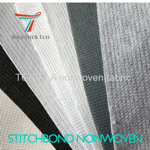 100% recycled polyester stitched non-woven material matress interlining RPET stitchbond nonwoven fabric manufacturer