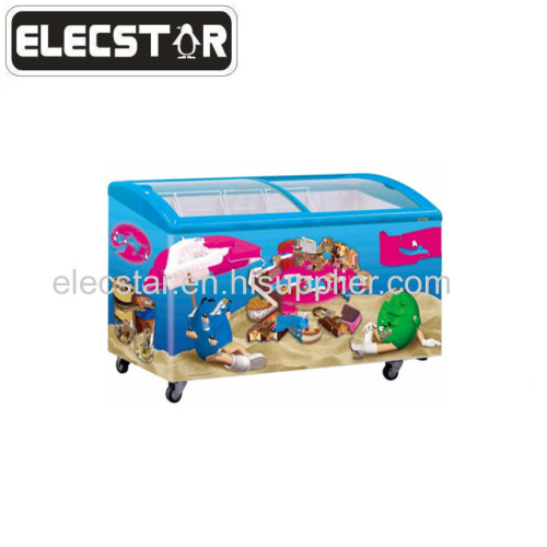 chest freezer with glass door