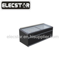 supermarket chest freezer with glass door