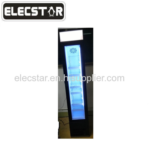 slim beverage cooler display showcase