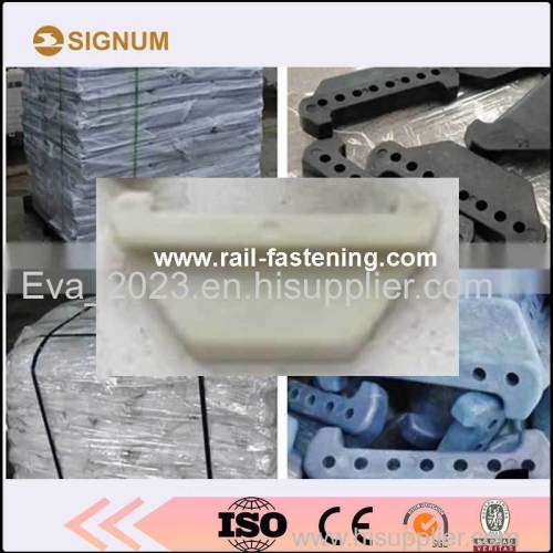 Railway PA66 insulators for P2 concrete sleeper fastening