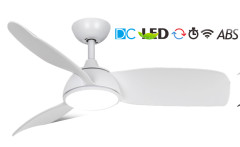 AC/DC ceiling fan white color LED light