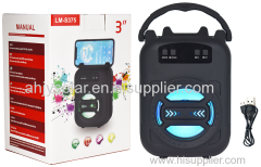 pp material light up black bluetooth stereo