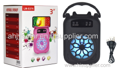 pp material light up black bluetooth stereo