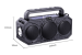 Outdoor wireless bluetooth speaker dual solar with flashlight plug card player sound