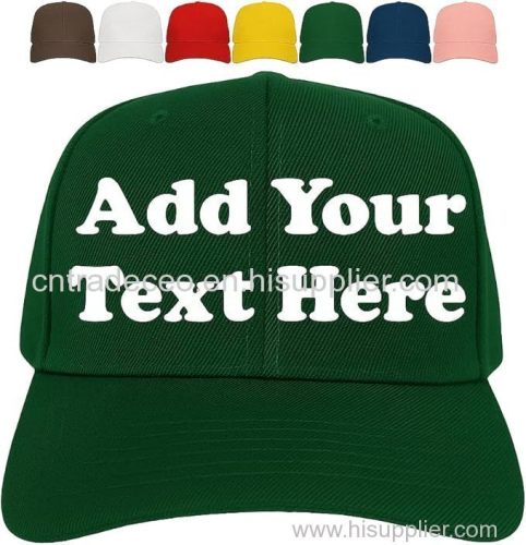 Personalized Baseball Cap with Your Text Custom Hats Embroidery Hats with Your Logo