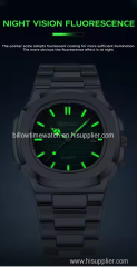 Wholesale Waterproof Men's Wristwatch Stainless Steel Quartz Luminous Function Relojes Watch for Man