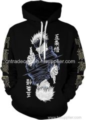 Gojo Satoru Hoodie Costume Cosplay Sweatshirt Sweater Hooded Pullover