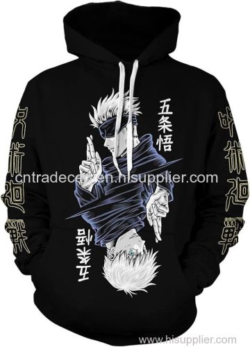 Gojo Satoru Hoodie Costume Cosplay Sweatshirt Sweater Hooded Pullover