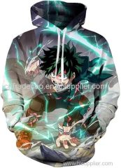 Adult Deku Hoodies Cosplay Costume Shoto Novelty Pullover Sweatshirt