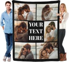 Custom Blanket with Photos Text Custom Picture Blanket for anyone