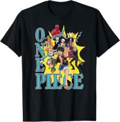 Anime One piece Burst Character Collage T-Shirt