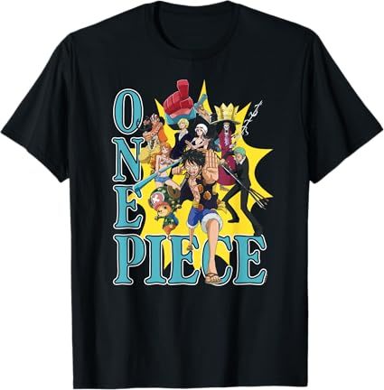 Anime One piece Burst Character Collage T-Shirt