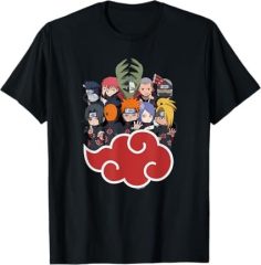 Ripple Junction x Naruto Shippuden Akatsuki Clan Chibi Anime T-Shirt