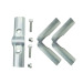 3/4" Pipe Fitting 4 Way Structural Pipe Connector USA Standard Electrical Metallic Tubing EMT Connectors for Pipe DIY Bu