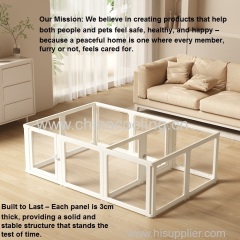 Clear Acrylic Dog Playpen - Indoor Transparent Pet Pen for Puppies Cats Rabbits Ferrets Easy to Assemble Whelping