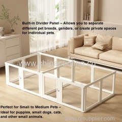 Clear Acrylic Dog Playpen - Indoor Transparent Pet Pen for Puppies Cats Rabbits Ferrets Easy to Assemble Whelping