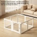 Clear Acrylic Dog Playpen - Indoor Transparent Pet Pen for Puppies Cats Rabbits Ferrets Easy to Assemble Whelping