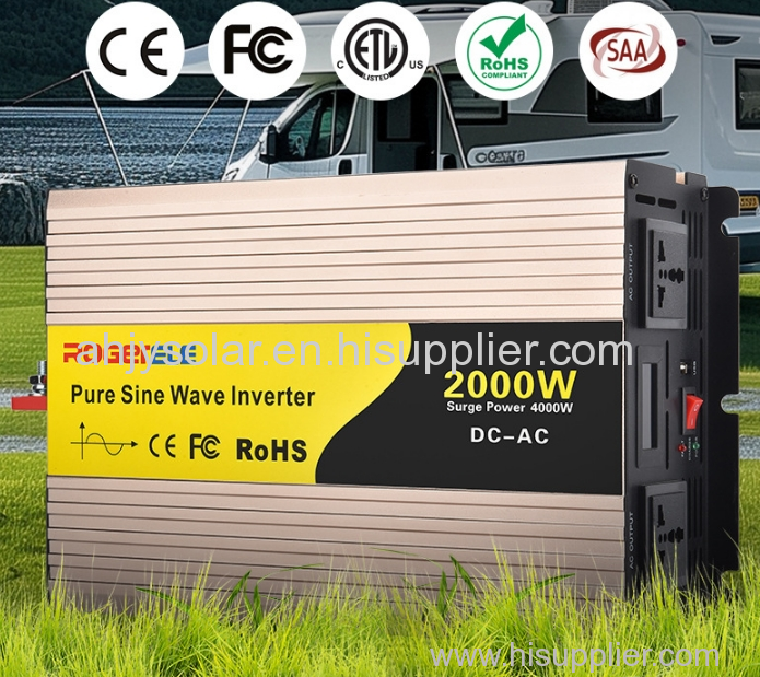 2000W Pure Sine Wave Solar PV Inverter 12/24/48V to 220V Power Inverter