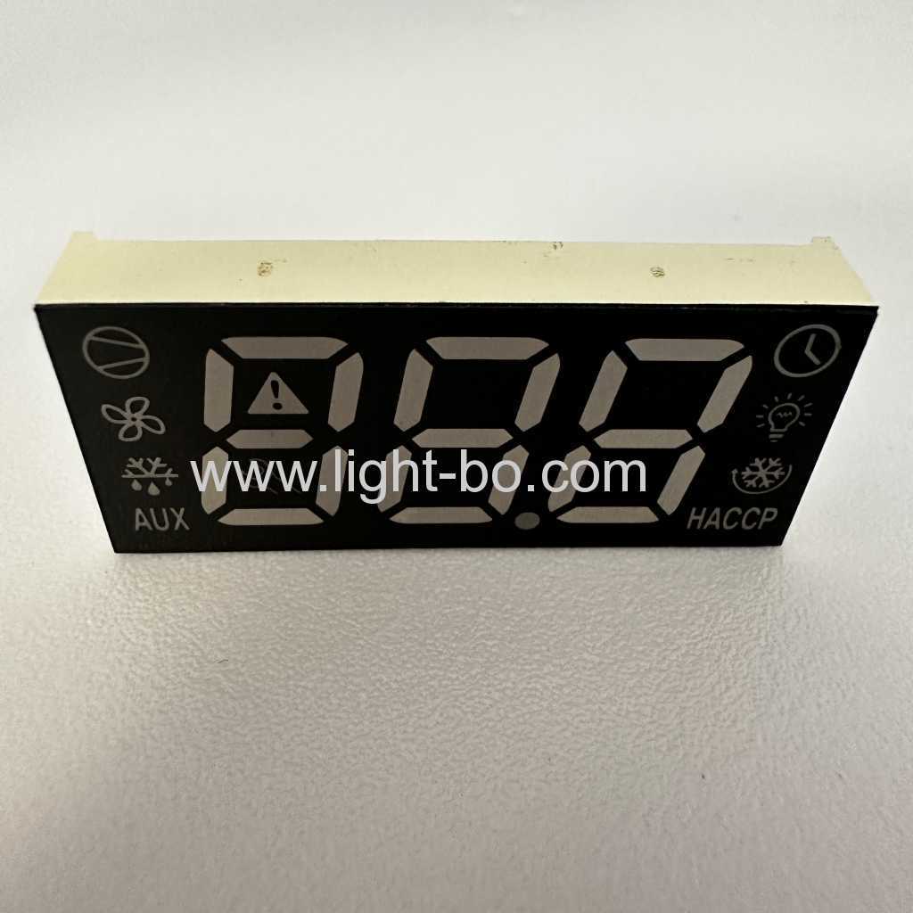 Pantalla LED de 7 segmentos, verde/amarillo/rojo súper brillante, de ánodo común de tres dígitos de China para control de refrigerador.