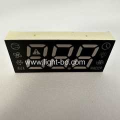 China Triple digit common anode super bright green/yellow/red 7 segment led display for Refrigerator control.