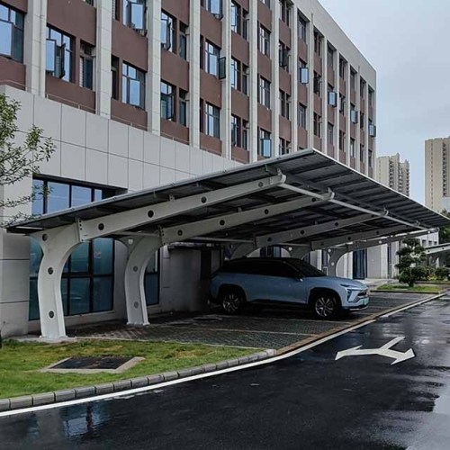 Photovoltaic power generation and charging integrated parking shed