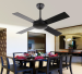 Black industrial lightless ceiling fan living room dining room simple retro wooden blades ceiling fan commercial engine