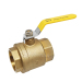 Brass Valve Factory OEM DN50 Yellow Body High Pressure Red Long Handle Female Thread 2 Inch Brass Ball Valve
