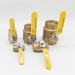 Brass Valve Factory OEM DN50 Yellow Body High Pressure Red Long Handle Female Thread 2 Inch Brass Ball Valve