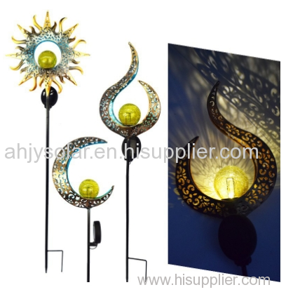 Solar Light Iron Lawn Projector Lamp