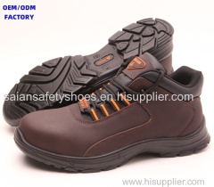 OEM Factory's Hot Sale Men's Nubuck Leather Safety Shoes Anti-Static Slip Proof with Steel Toe Work Suitable