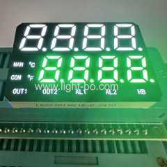 Dual Line 4+4 Digit White /Pure Green Customized 7 Segment LED Display Common Anode for process control