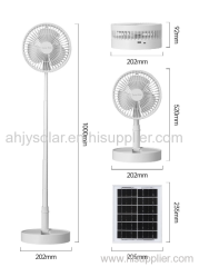 Solar Fan Desktop Retractable USB Charging Portable