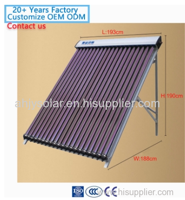 Pressurized vacuum tube solar water heater