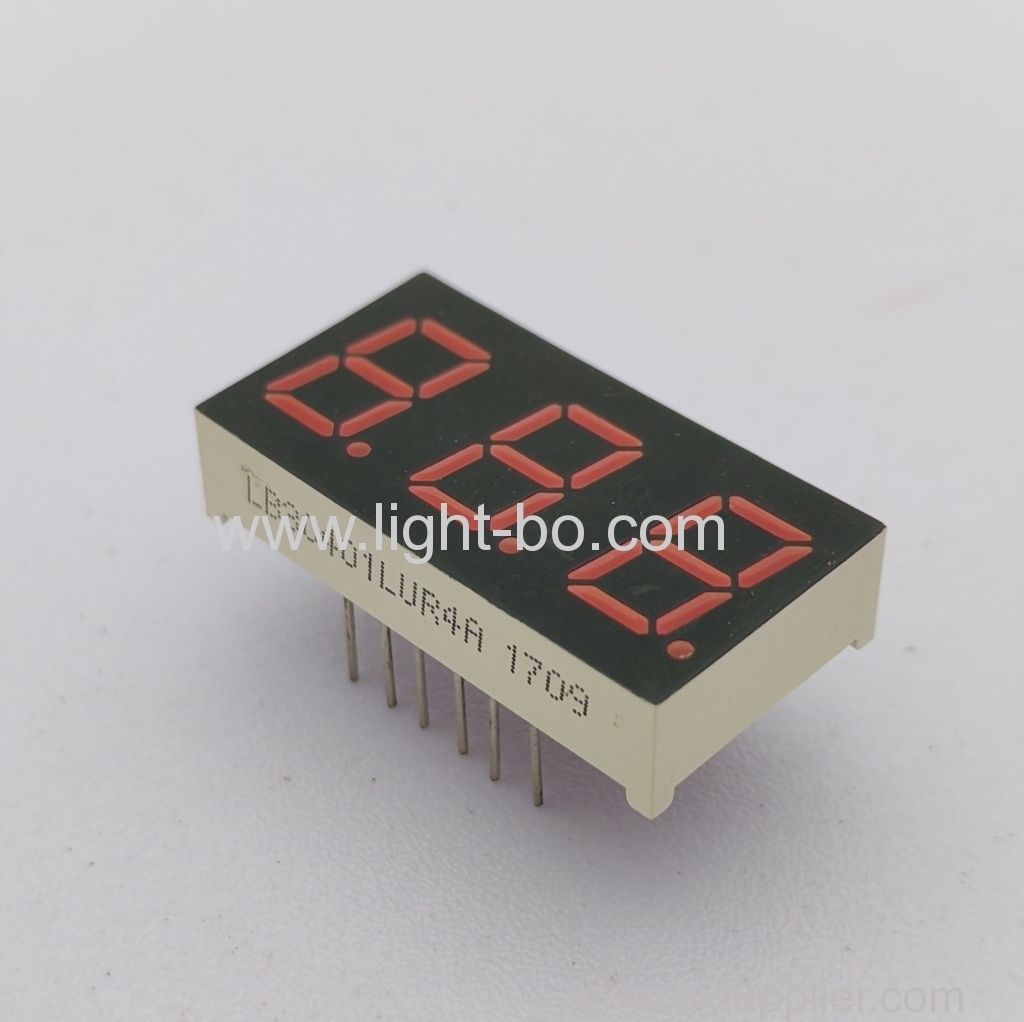 Affichage LED rouge ultra lumineux à 3 chiffres et 7 segments de 0,4 po cc pour indicateur de température