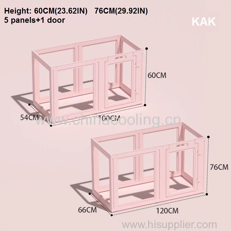 KAK PET DOG PLAYPEN PP PE ACRYLIC PANEL EASY ASSEMBLY