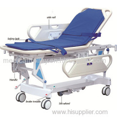 Adjustable Fall and Rise Stretcher Trolley with Central Brake System
