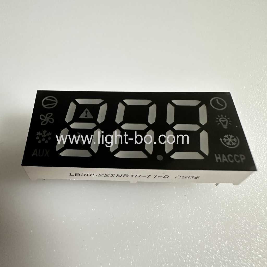 냉장고 컨트롤러용 초고휘도 백색/적색 3자리 LED 디스플레이 7세그먼트 공통 양극