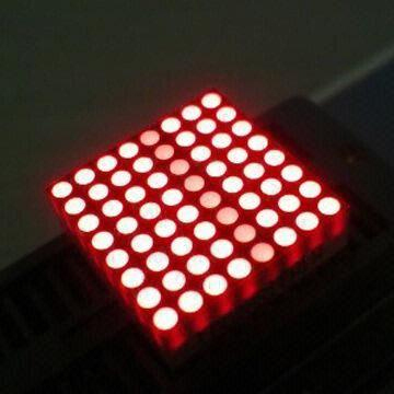 displays de led de matriz de pontos 8 x 8 de 2,4 polegadas, 5 mm, azul ultra brilhante