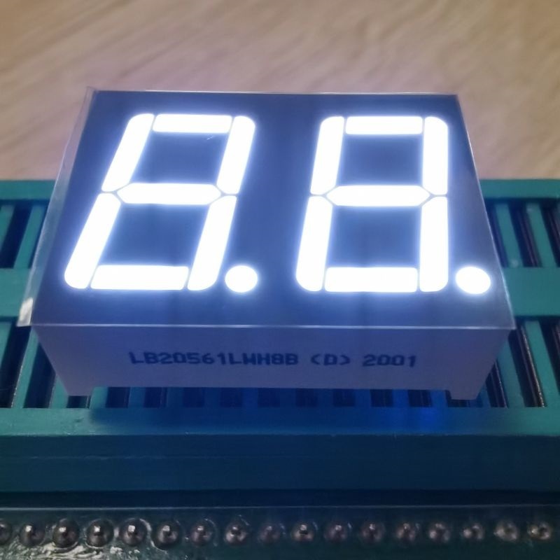 ânodo comum vermelho super brilhante 0,56" 2 dígitos led displays numéricos
